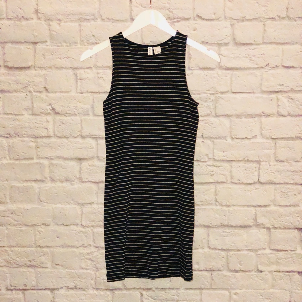 Stripped bodycon mini dress